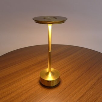 Lampu Meja LED Table Lamp Gold - USB Rechargeable Portable LED